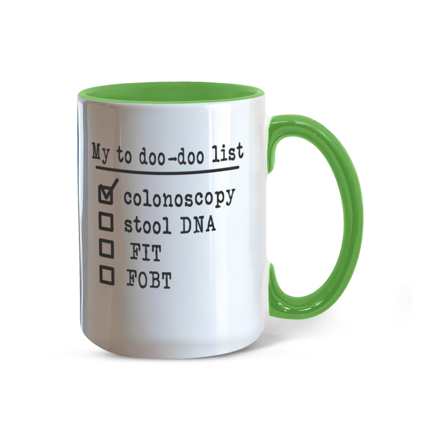 Funny Colonoscopy Mug | My To Doo-Doo List Colon Cancer Screening Humor Gift for Doctor Nurse Gastroenterologist Coworker Medical Gag Gift