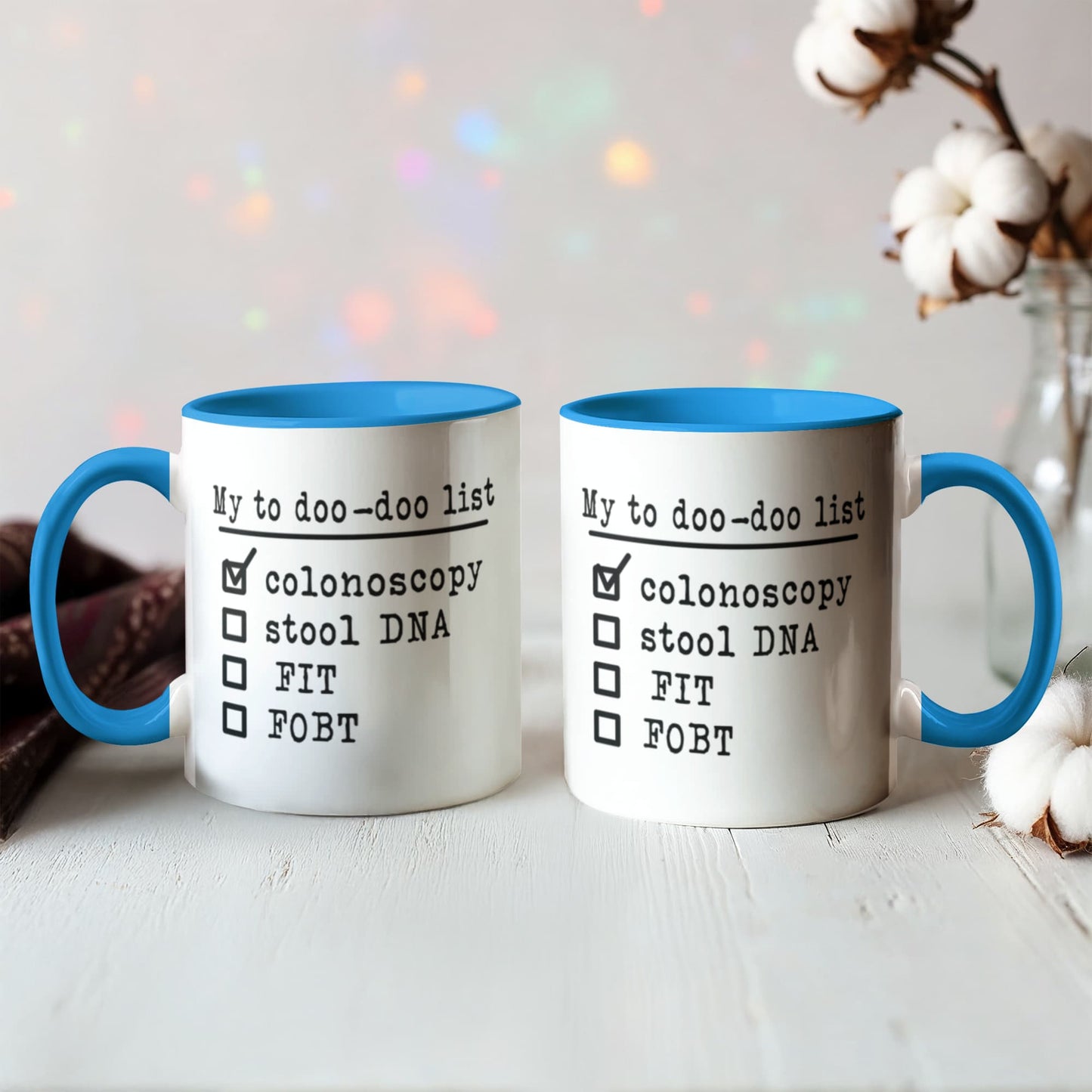 Funny Colonoscopy Mug | My To Doo-Doo List Colon Cancer Screening Humor Gift for Doctor Nurse Gastroenterologist Coworker Medical Gag Gift