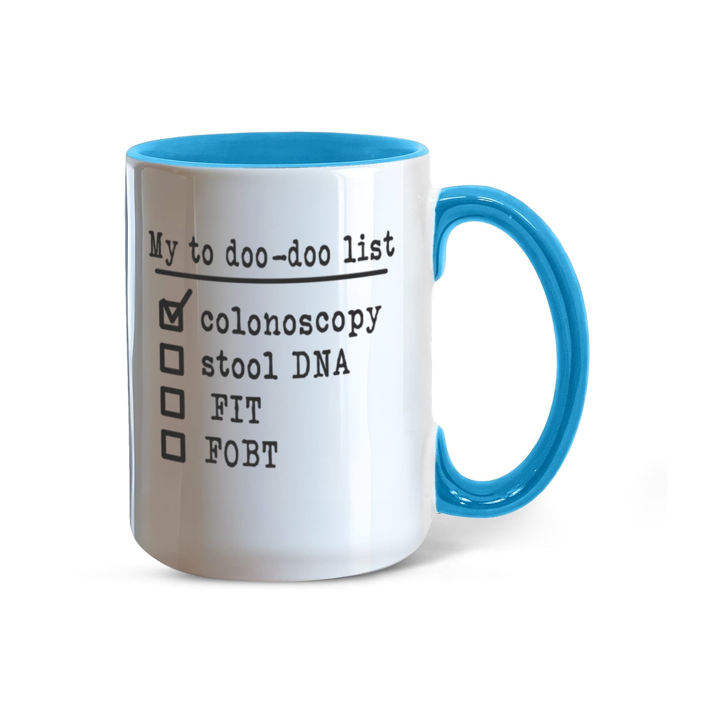 Funny Colonoscopy Mug | My To Doo-Doo List Colon Cancer Screening Humor Gift for Doctor Nurse Gastroenterologist Coworker Medical Gag Gift