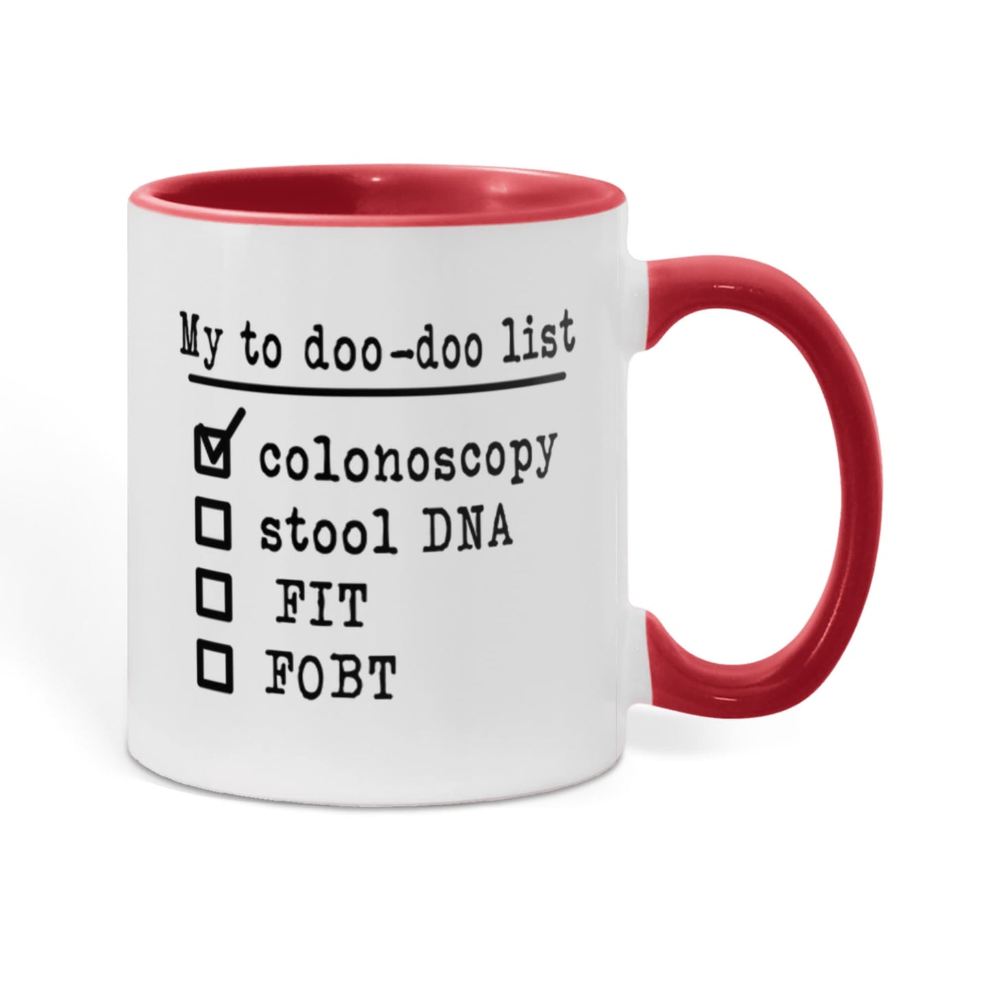 Funny Colonoscopy Mug | My To Doo-Doo List Colon Cancer Screening Humor Gift for Doctor Nurse Gastroenterologist Coworker Medical Gag Gift