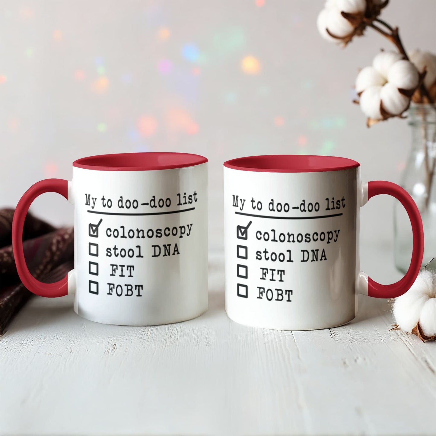 Funny Colonoscopy Mug | My To Doo-Doo List Colon Cancer Screening Humor Gift for Doctor Nurse Gastroenterologist Coworker Medical Gag Gift