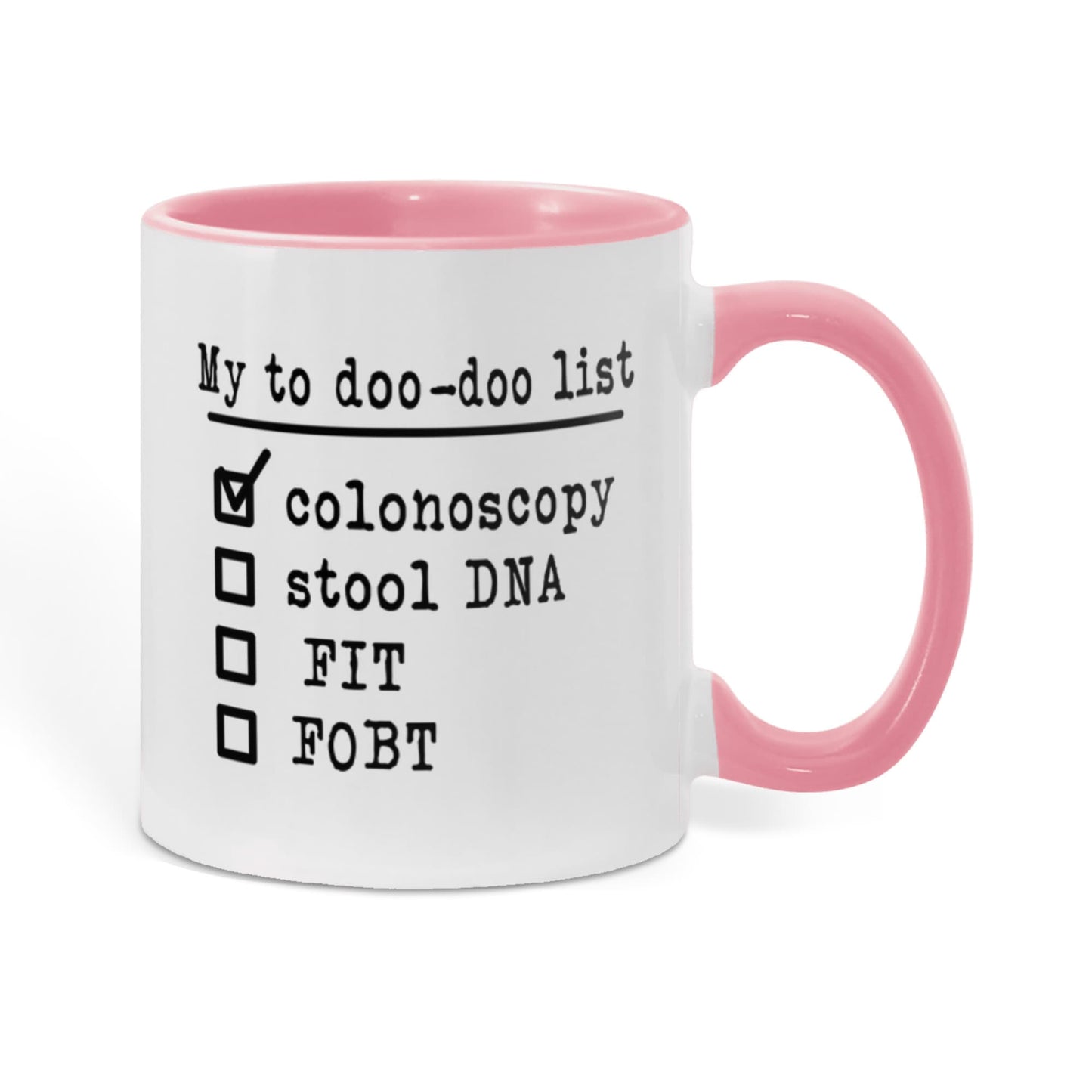 Funny Colonoscopy Mug | My To Doo-Doo List Colon Cancer Screening Humor Gift for Doctor Nurse Gastroenterologist Coworker Medical Gag Gift