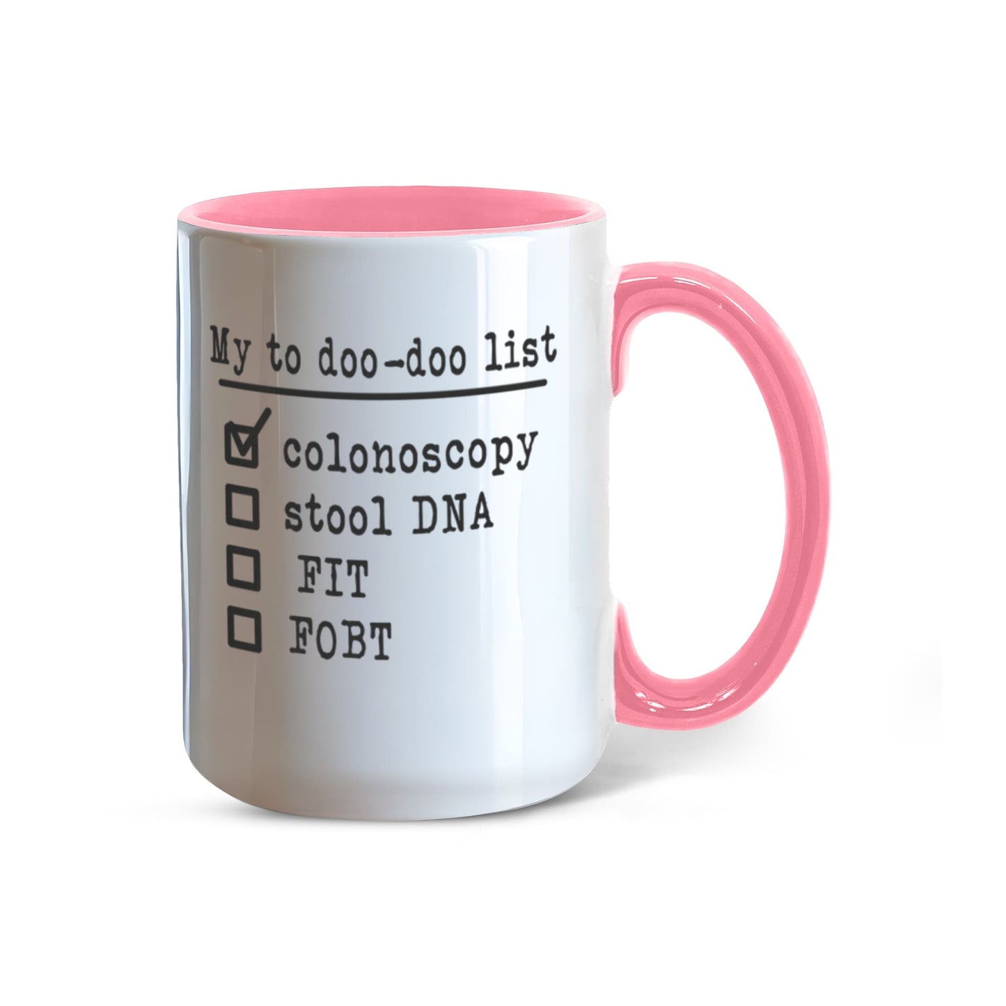 Funny Colonoscopy Mug | My To Doo-Doo List Colon Cancer Screening Humor Gift for Doctor Nurse Gastroenterologist Coworker Medical Gag Gift