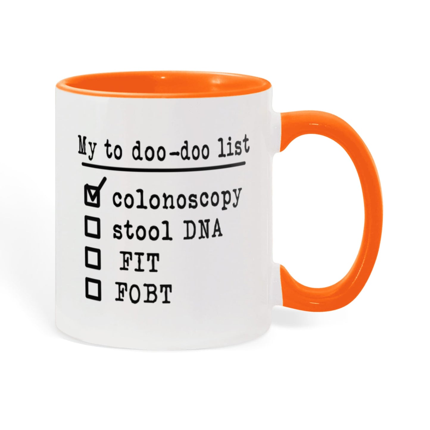 Funny Colonoscopy Mug | My To Doo-Doo List Colon Cancer Screening Humor Gift for Doctor Nurse Gastroenterologist Coworker Medical Gag Gift
