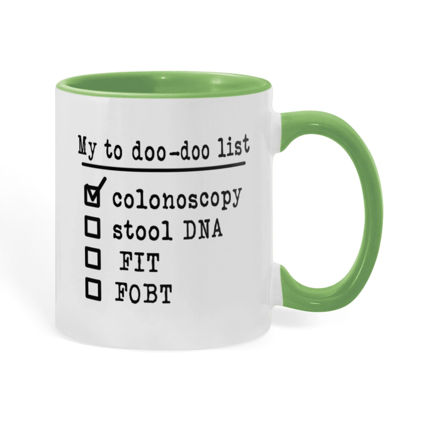 Funny Colonoscopy Mug | My To Doo-Doo List Colon Cancer Screening Humor Gift for Doctor Nurse Gastroenterologist Coworker Medical Gag Gift
