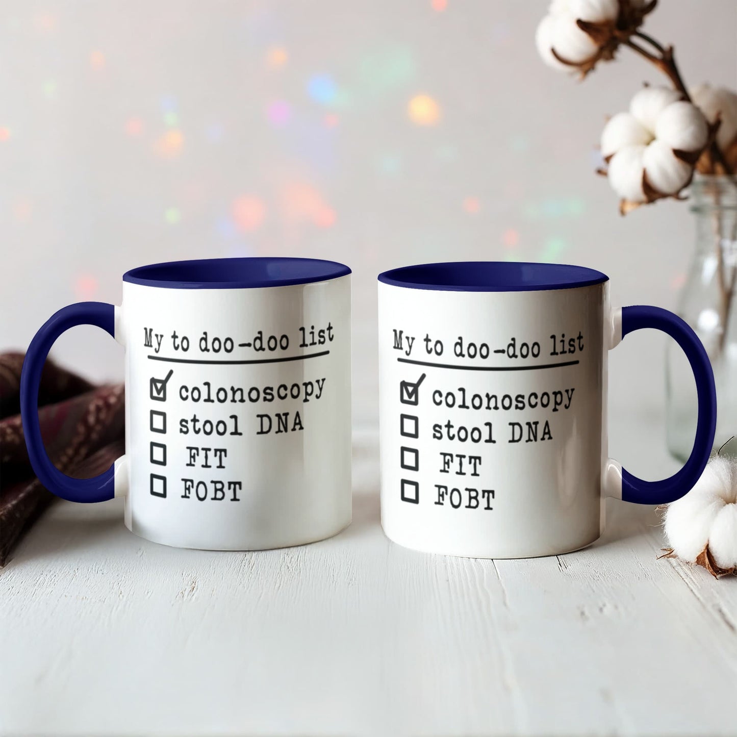 Funny Colonoscopy Mug | My To Doo-Doo List Colon Cancer Screening Humor Gift for Doctor Nurse Gastroenterologist Coworker Medical Gag Gift