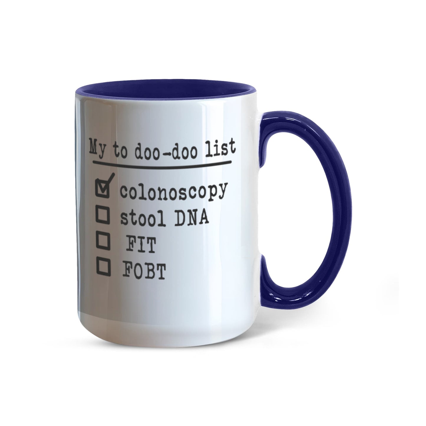 Funny Colonoscopy Mug | My To Doo-Doo List Colon Cancer Screening Humor Gift for Doctor Nurse Gastroenterologist Coworker Medical Gag Gift