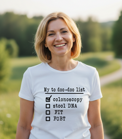 Funny My To Doo-Doo List Colonoscopy Women's T-Shirt, Medical Humor Shirt, Colon Cancer Screening Gift, GI Nurse Doctor Gag Gift, Poop Joke Tee