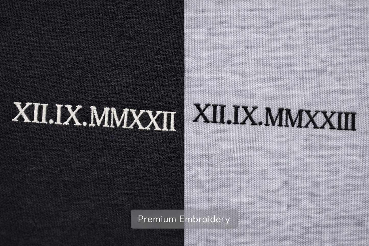 Anniversary Date Custom Embroidered Roman Numeral Hoodie, Initials, Personalized Gift for Couples, Matching His and Hers, Valentines Gift