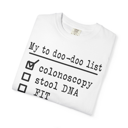 Funny My To Doo-Doo List Colonoscopy Women's T-Shirt, Medical Humor Shirt, Colon Cancer Screening Gift, GI Nurse Doctor Gag Gift, Poop Joke Tee