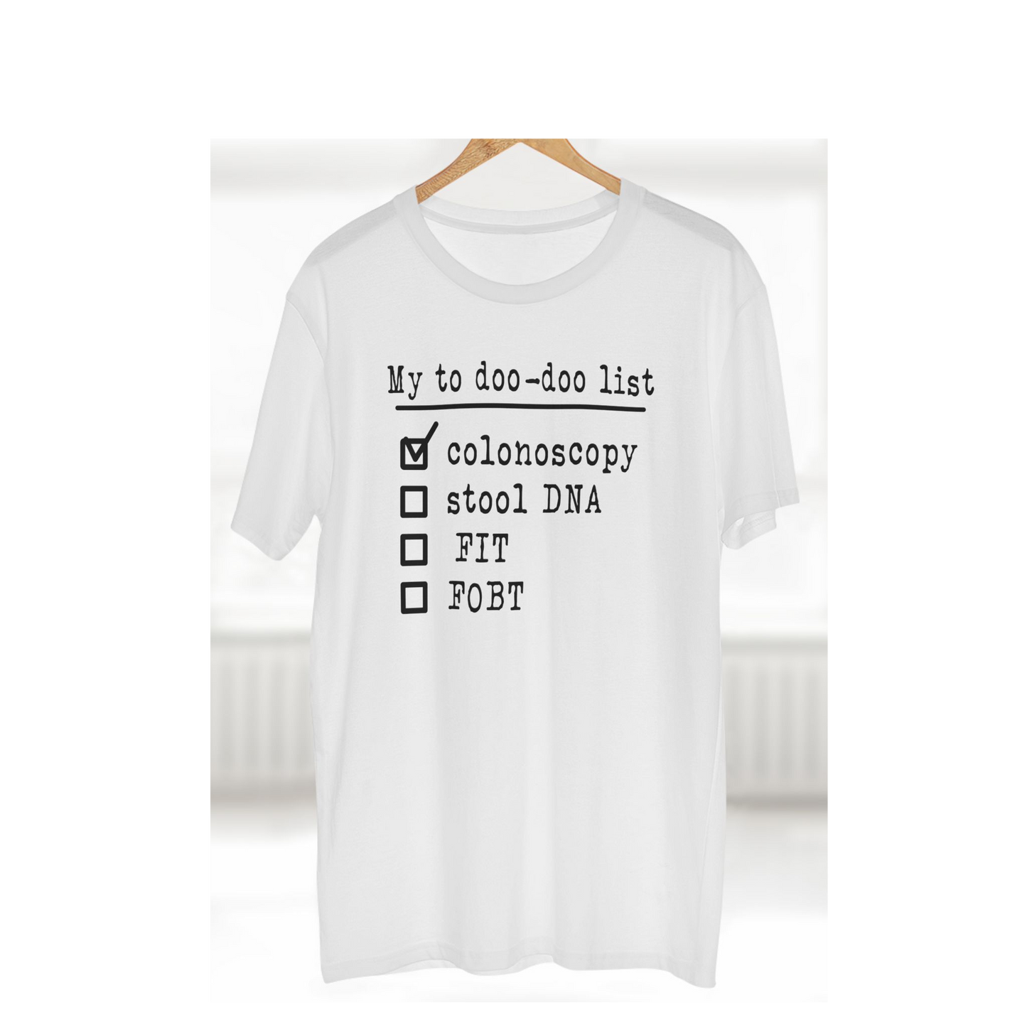 Funny My To Doo-Doo List Colonoscopy Women's T-Shirt, Medical Humor Shirt, Colon Cancer Screening Gift, GI Nurse Doctor Gag Gift, Poop Joke Tee